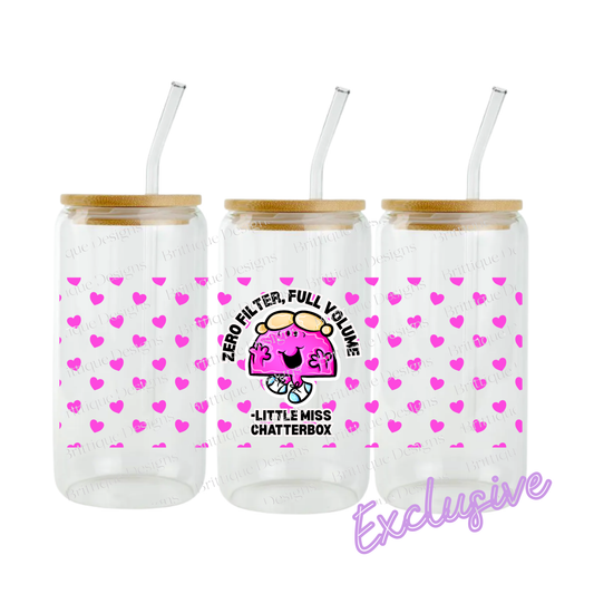 Little Miss Chatterbox | 16oz UV DTF Exclusive