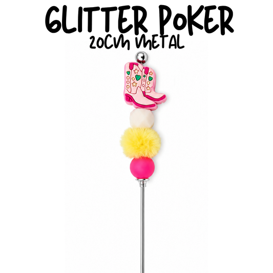 Pink Boots | 8" Glitter Poker