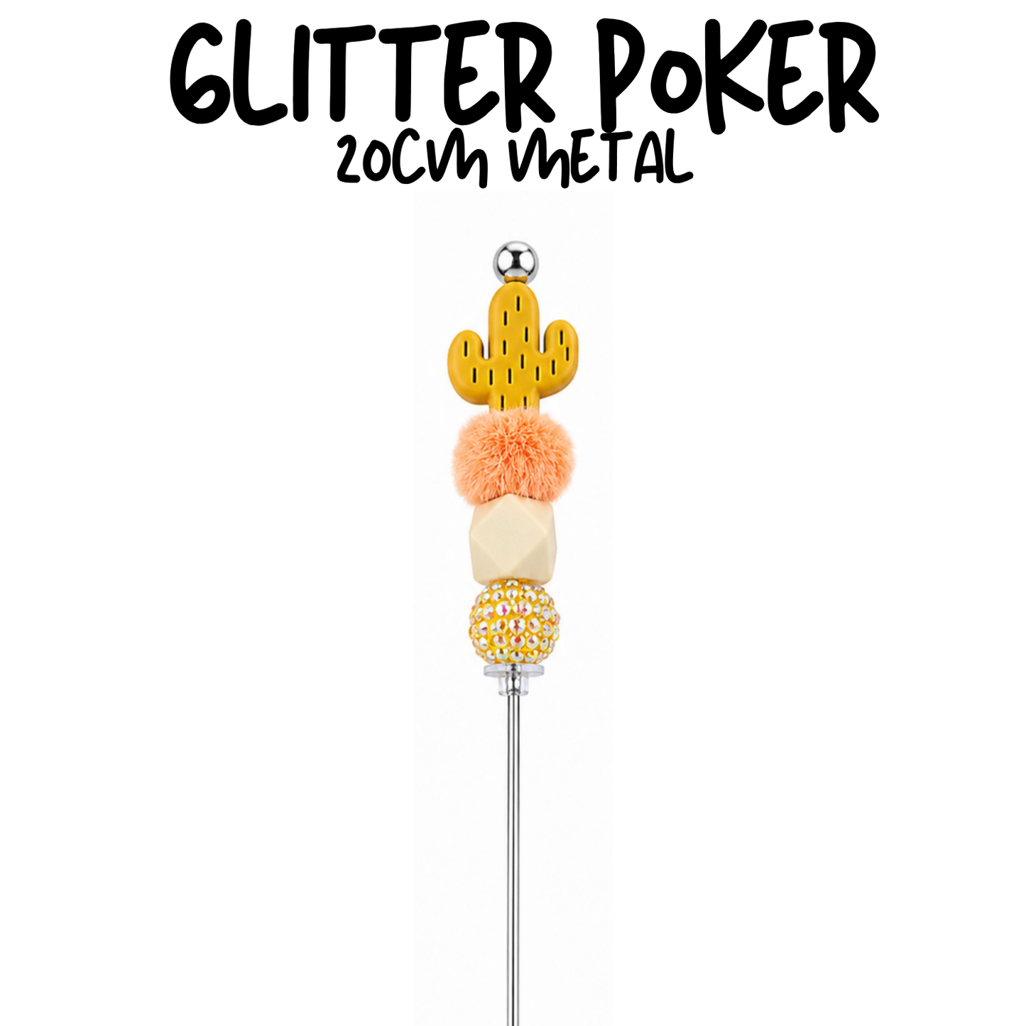 Cactus | 8" Glitter Poker