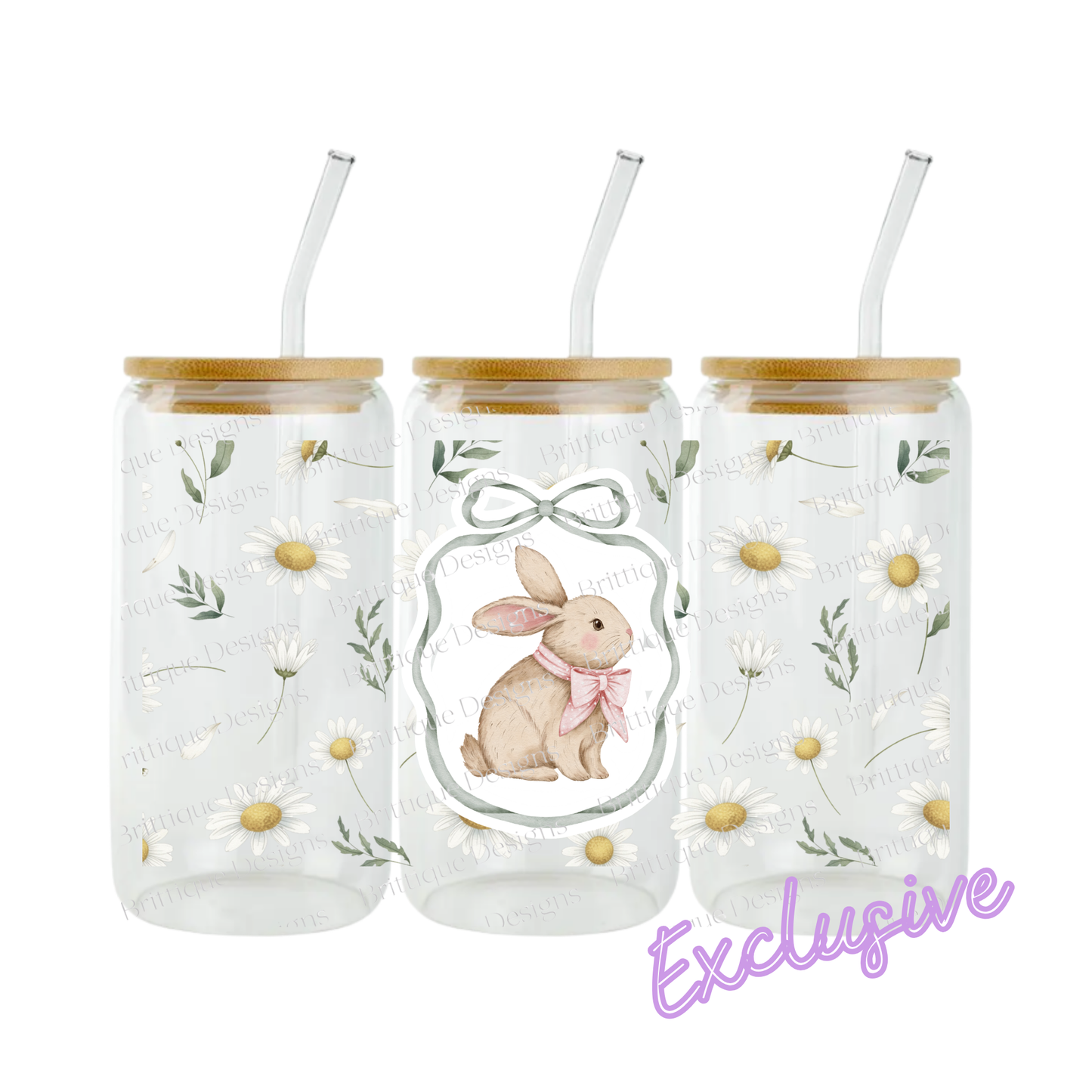 Bow Bunny | 16oz UV DTF Exclusive | Easter