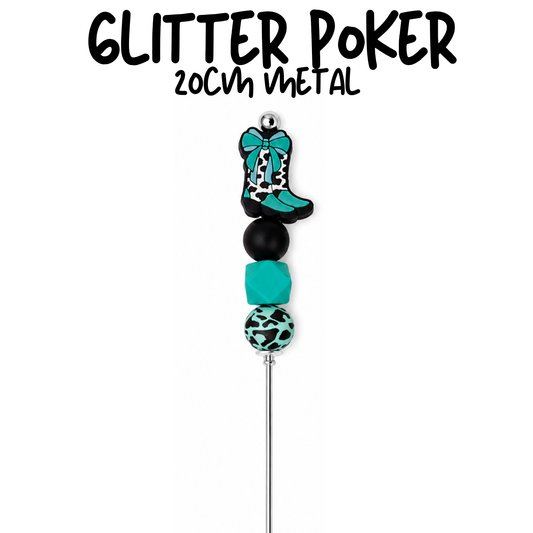 Boots & Bow | 8" Glitter Poker
