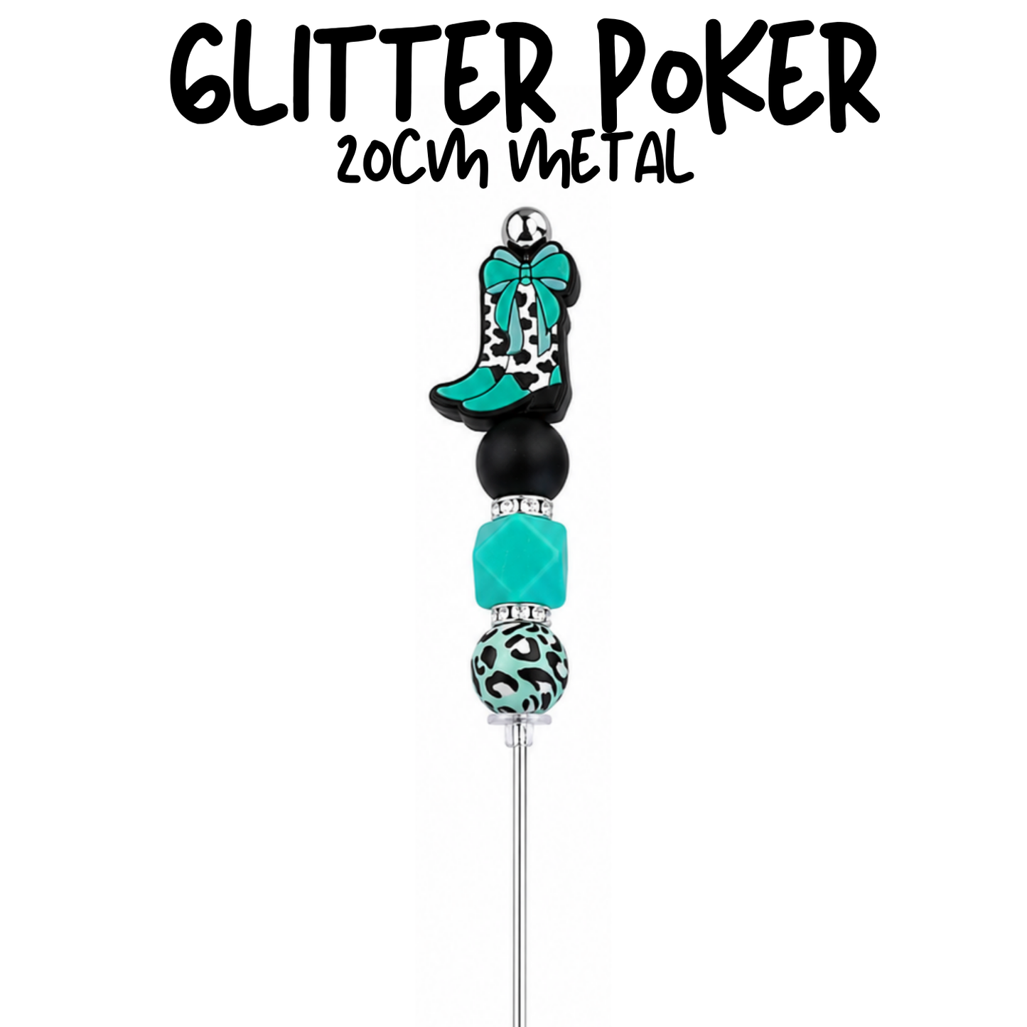 Boots & Bow | 8" Glitter Poker