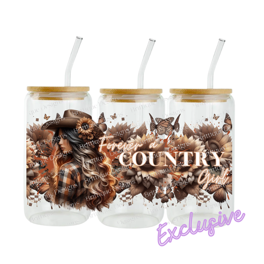 Forever A Country Girl | 16oz UV DTF Exclusive