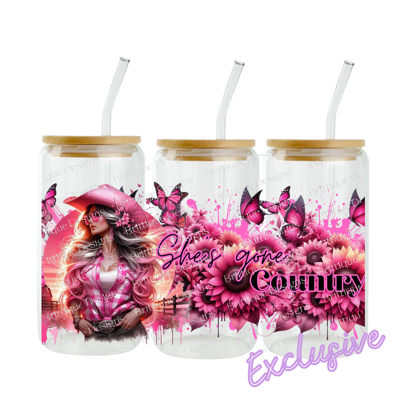 Shes Gone Country | 16oz UV DTF Exclusive