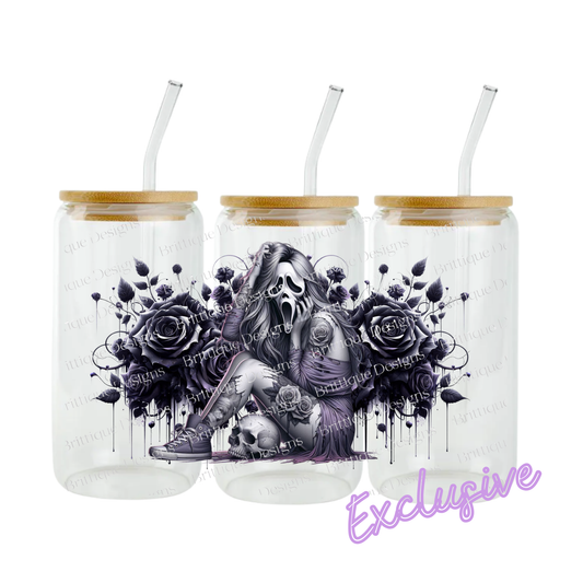 Purple Ghost Face | 16oz UV DTF EXCLUSIVE
