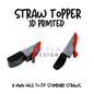 Straw Toppers | 3D Printed | 8mm Hole