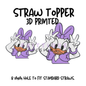 Straw Toppers | 3D Printed | 8mm Hole