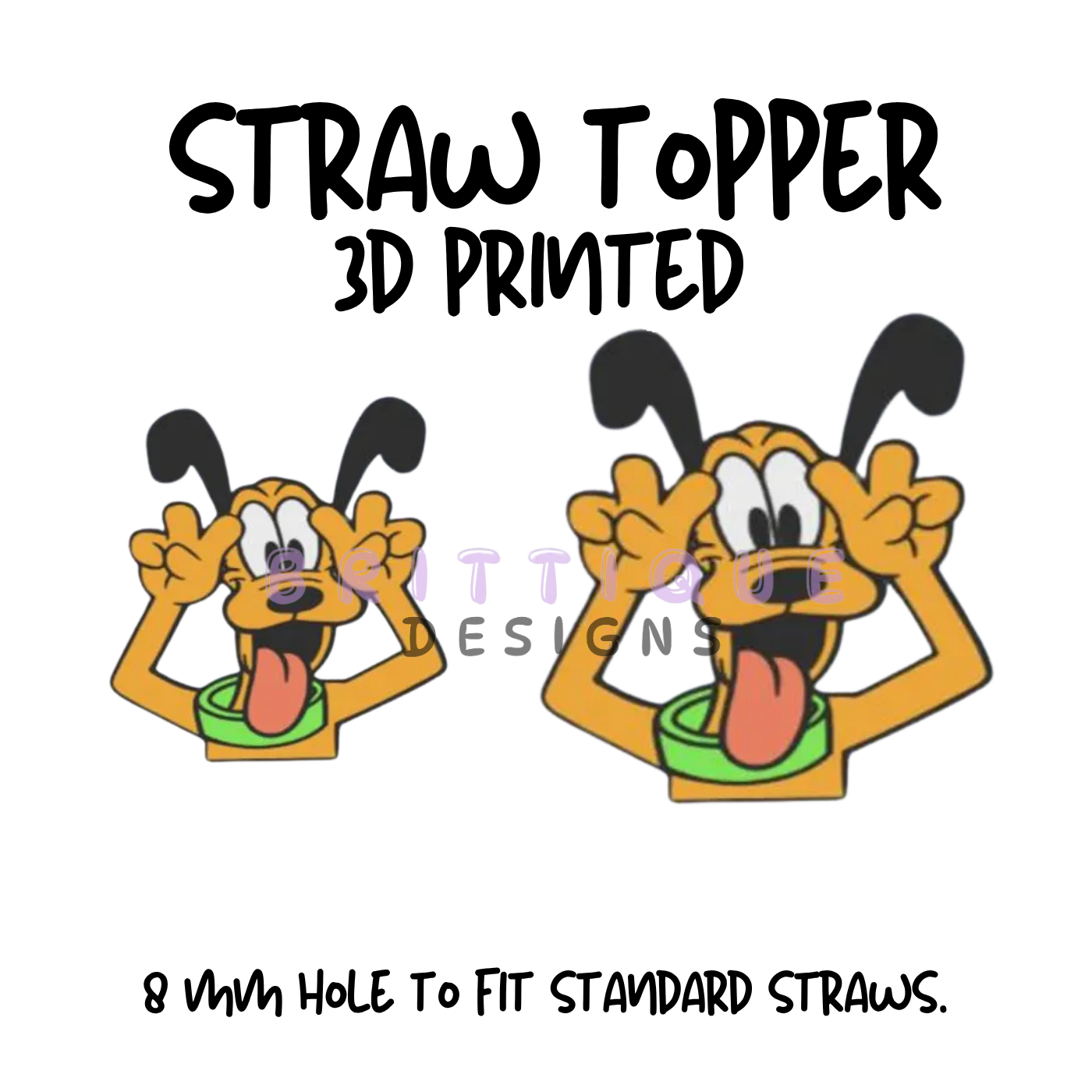 Straw Toppers | 3D Printed | 8mm Hole