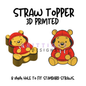 Straw Toppers | 3D Printed | 8mm Hole