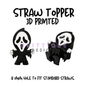 Straw Toppers | 3D Printed | 8mm Hole