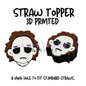 Straw Toppers | 3D Printed | 8mm Hole