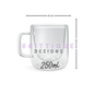 Glass Snowglobe Mug Blank | Hot & Cold Friendly | Square Handle