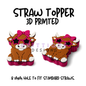 Straw Toppers | 3D Printed | 8mm Hole