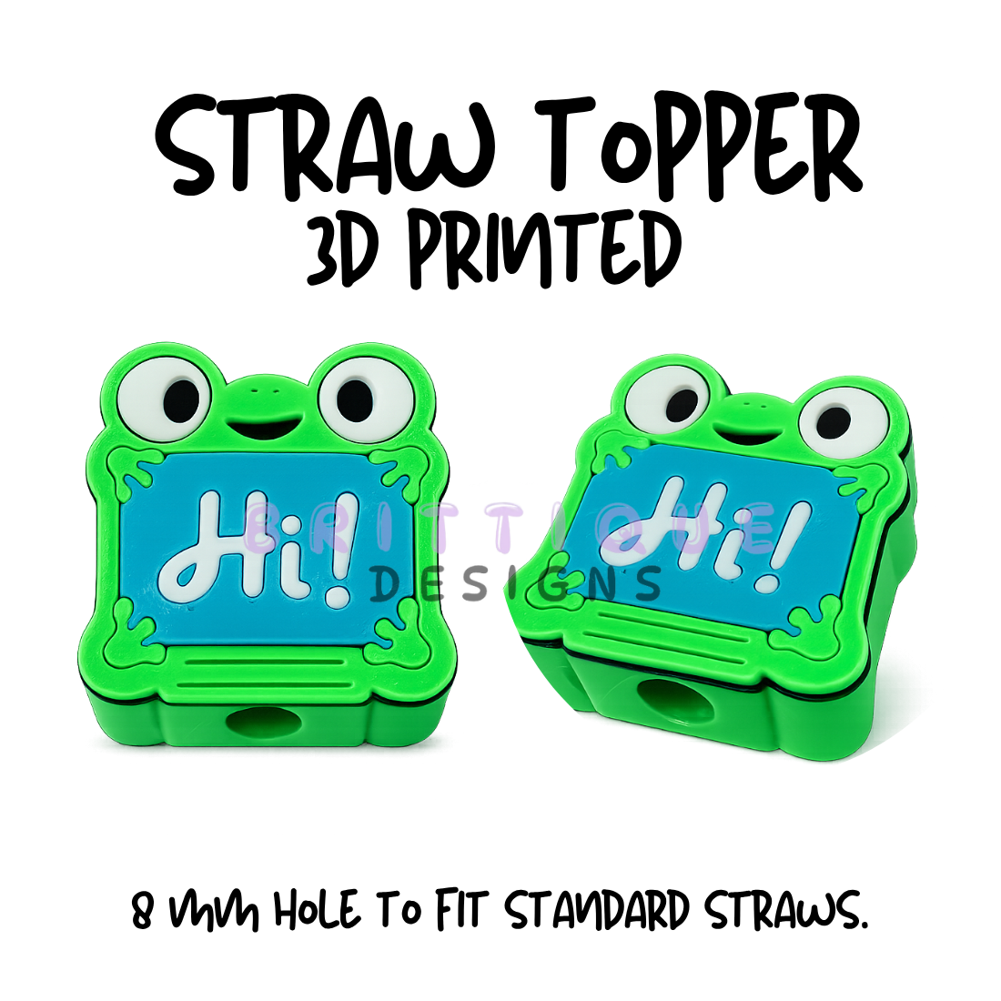 Straw Toppers | 3D Printed | 8mm Hole