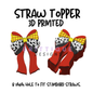 Straw Toppers | 3D Printed | 8mm Hole
