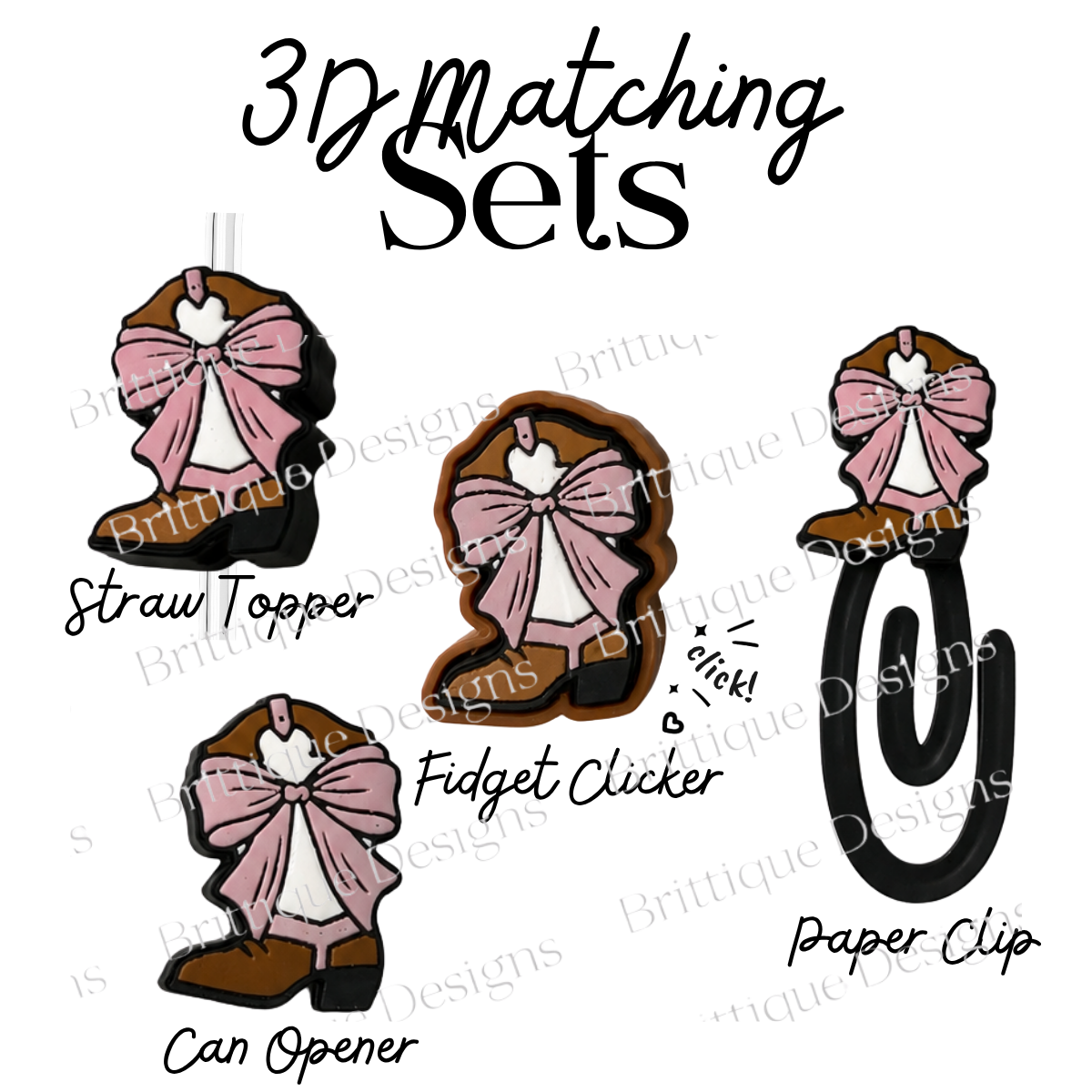 Boot & Bow | 3D Matching Set