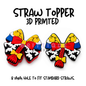 Straw Toppers | 3D Printed | 8mm Hole