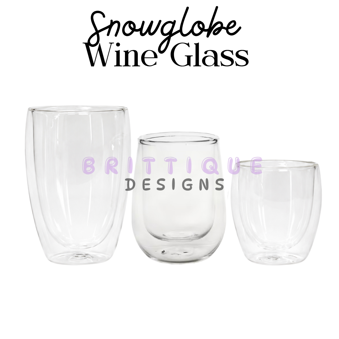 Glass Wine Snowglobe Blank