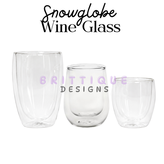 Glass Wine Snowglobe Blank