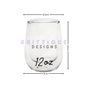 Glass Wine Snowglobe Blank