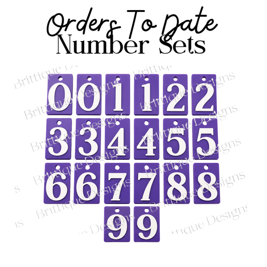 Spare Number Sets | Orders to Date Counter