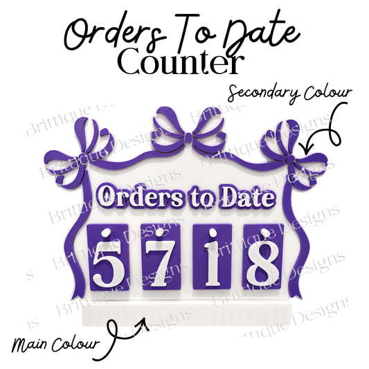 Custom Orders to Date Counter