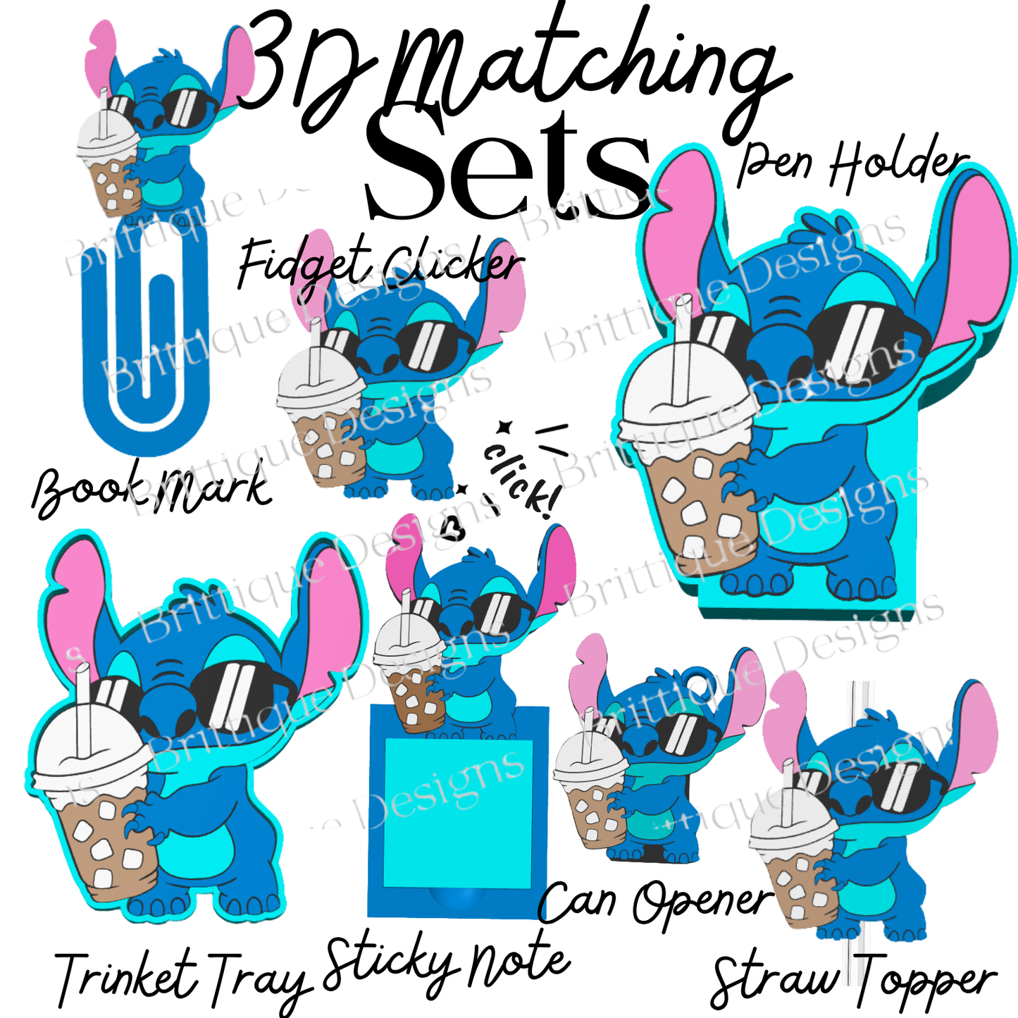 Blue Guy With Coffee | 3D Matching Set