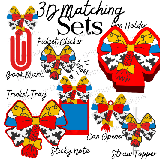 Cowgirl Bow | 3D Matching Set