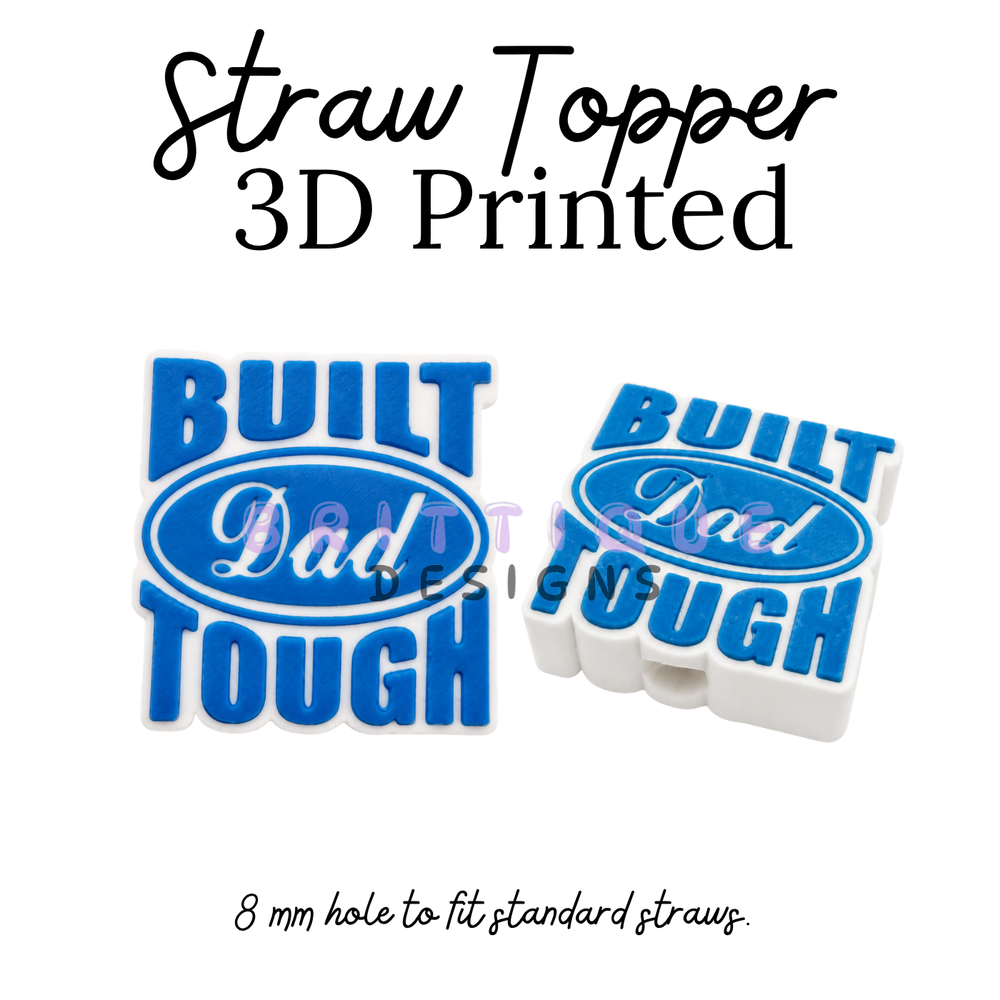 Straw Toppers | 3D Printed | 8mm Hole