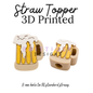 Straw Toppers | 3D Printed | 8mm Hole