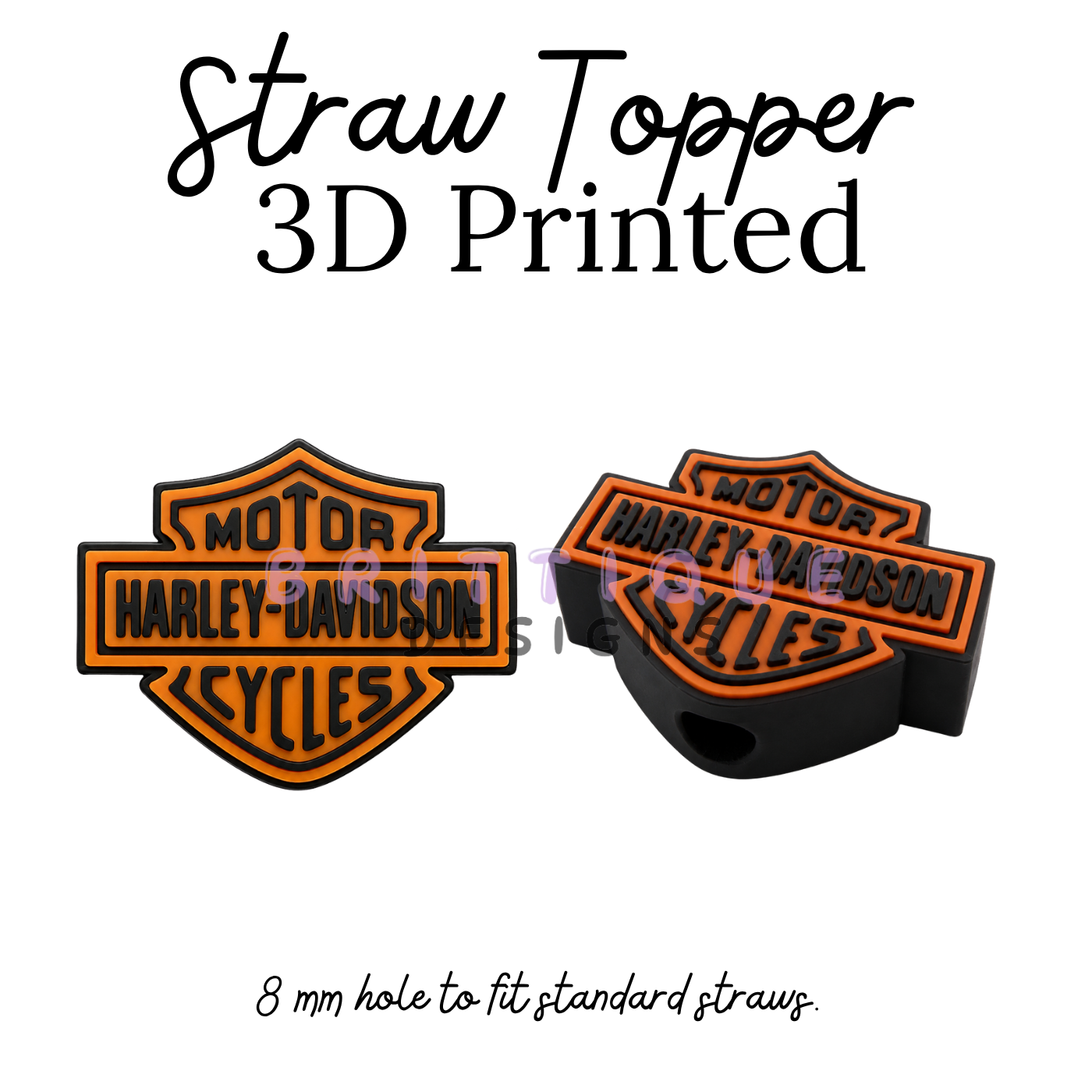 Straw Toppers | 3D Printed | 8mm Hole
