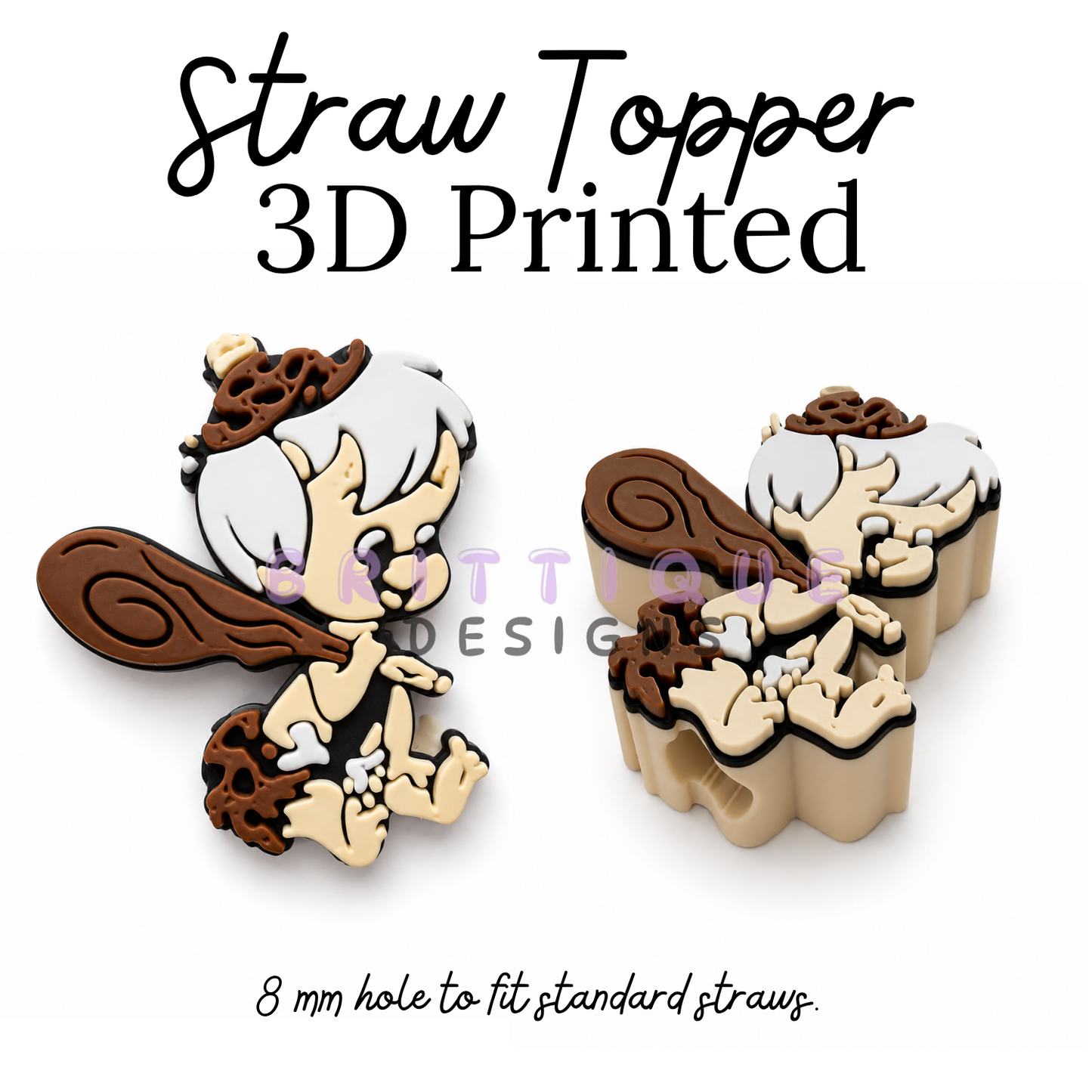 Straw Toppers | 3D Printed | 8mm Hole