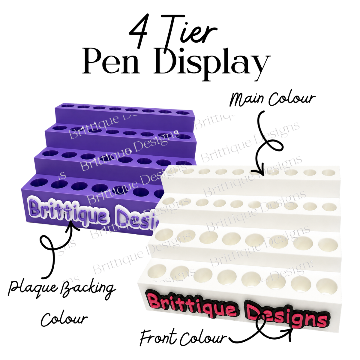 Personalised 4 Tier Pen Display Holder