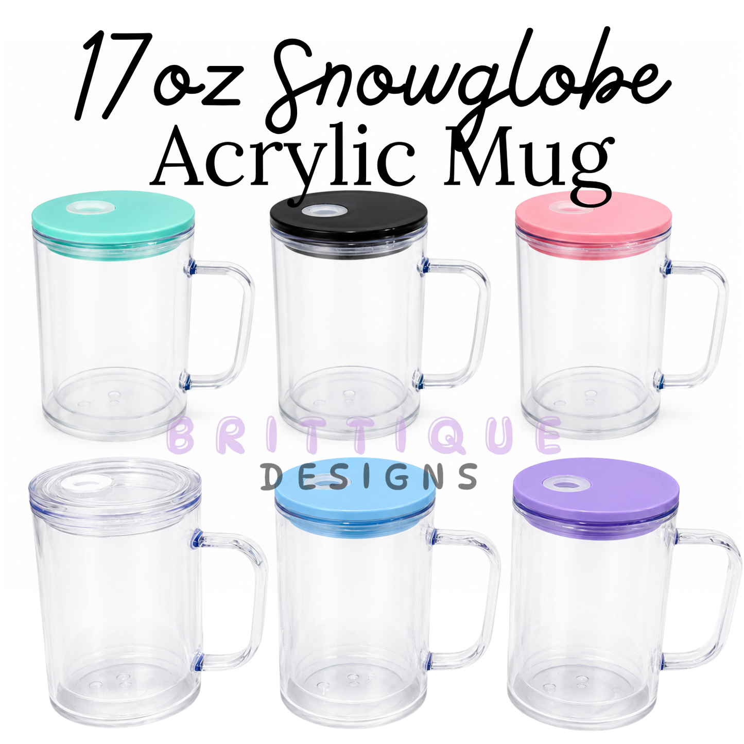 17oz Acrylic Snowglobe Mug | Blank