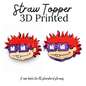 Straw Toppers | 3D Printed | 8mm Hole
