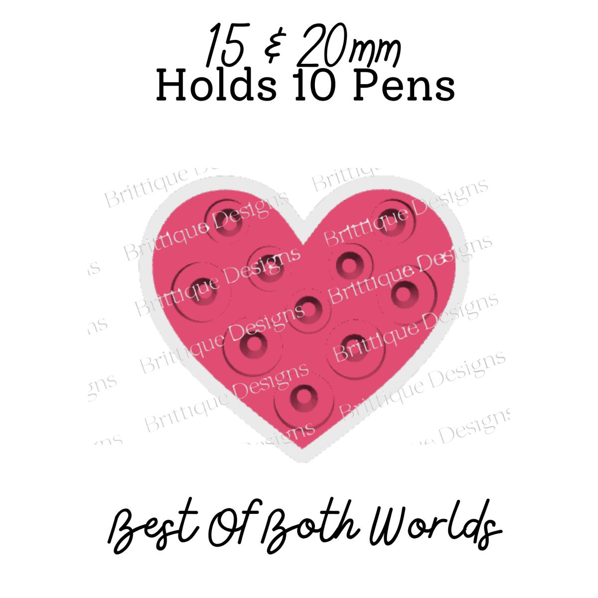 Mini Pen Holders | Bow, Round & Heart Designs