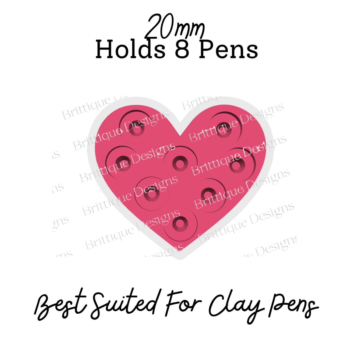 Mini Pen Holders | Bow, Round & Heart Designs