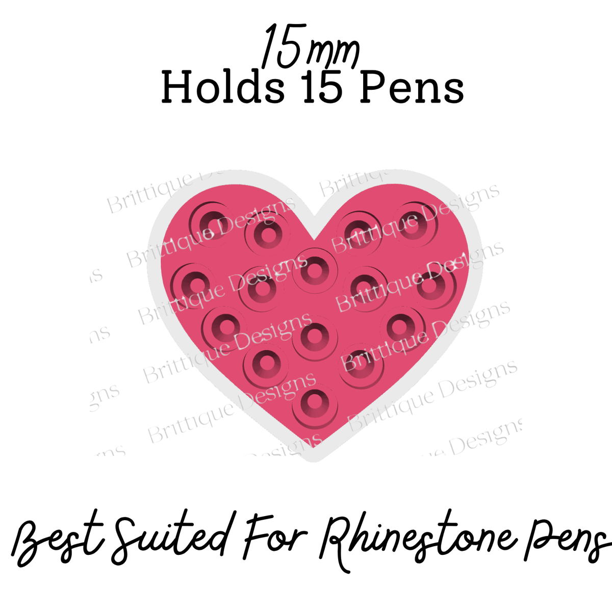 Mini Pen Holders | Bow, Round & Heart Designs