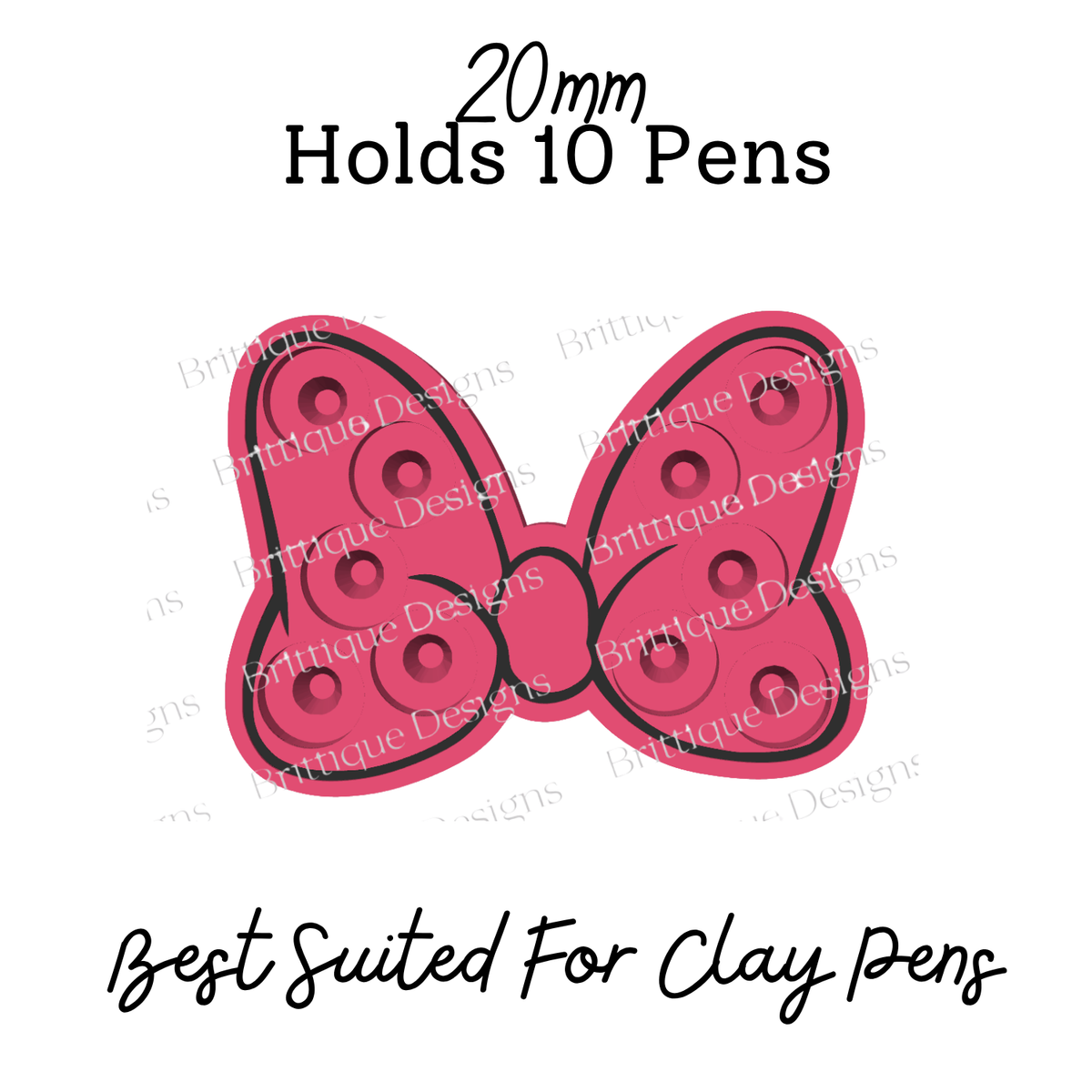 Mini Pen Holders | Bow, Round & Heart Designs