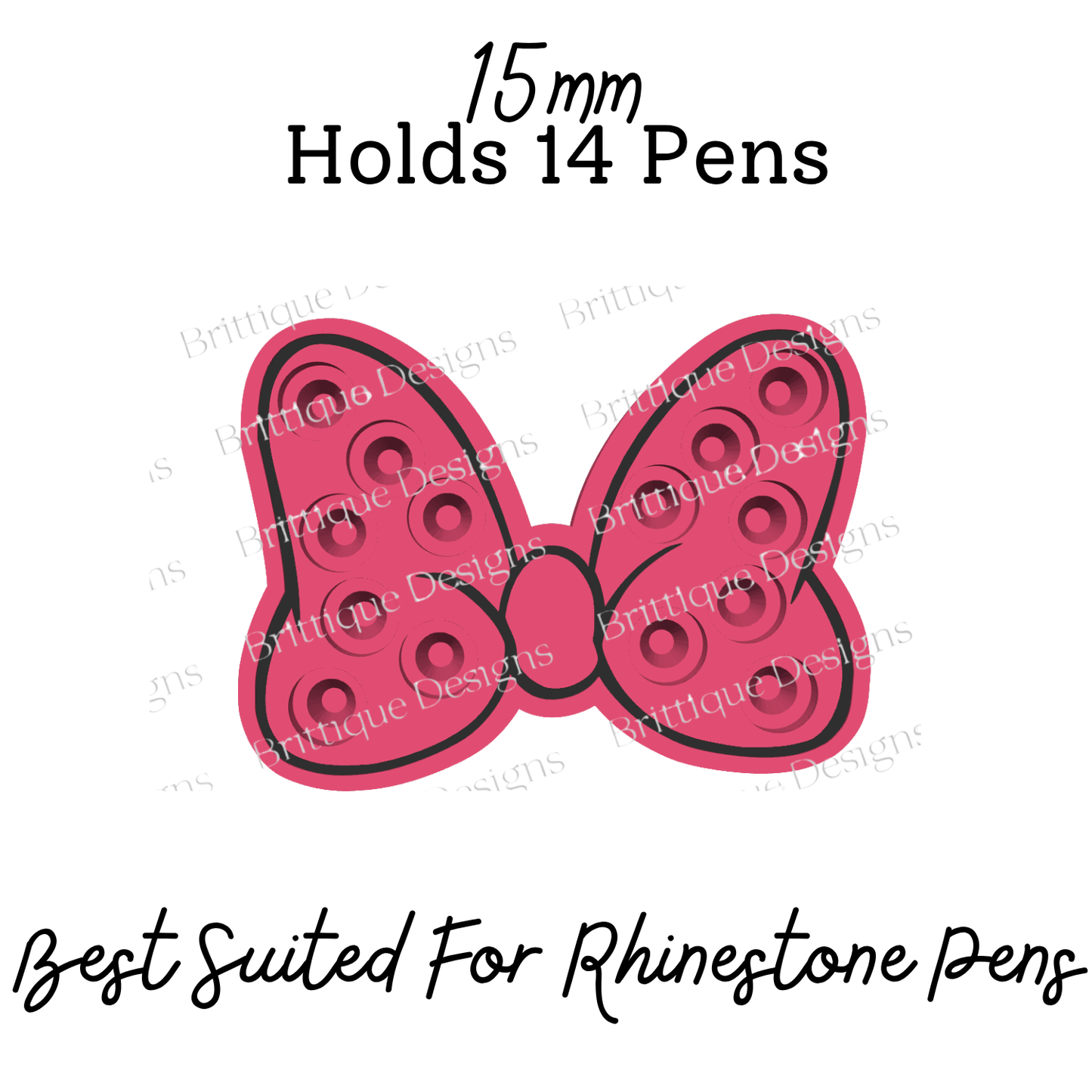 Mini Pen Holders | Bow, Round & Heart Designs