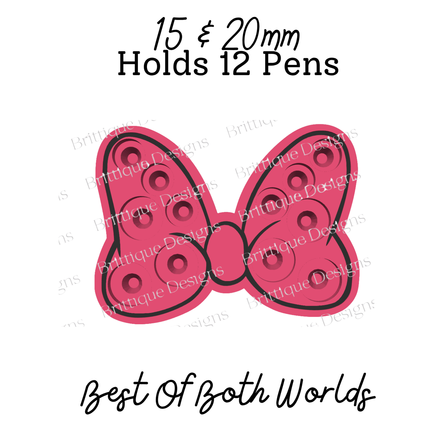 Mini Pen Holders | Bow, Round & Heart Designs