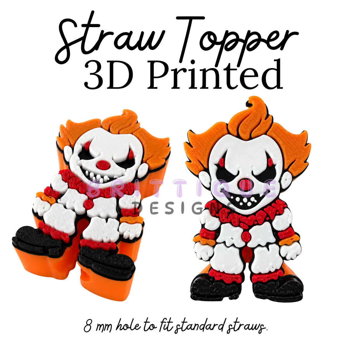 Straw Toppers | 3D Printed | 8mm Hole