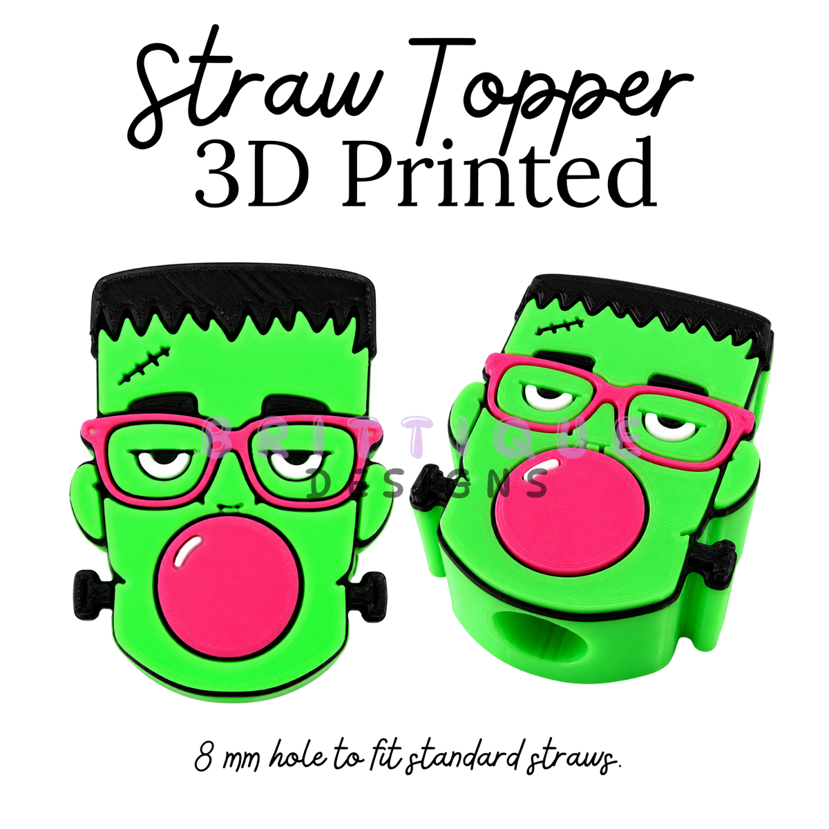 Straw Toppers | 3D Printed | 8mm Hole