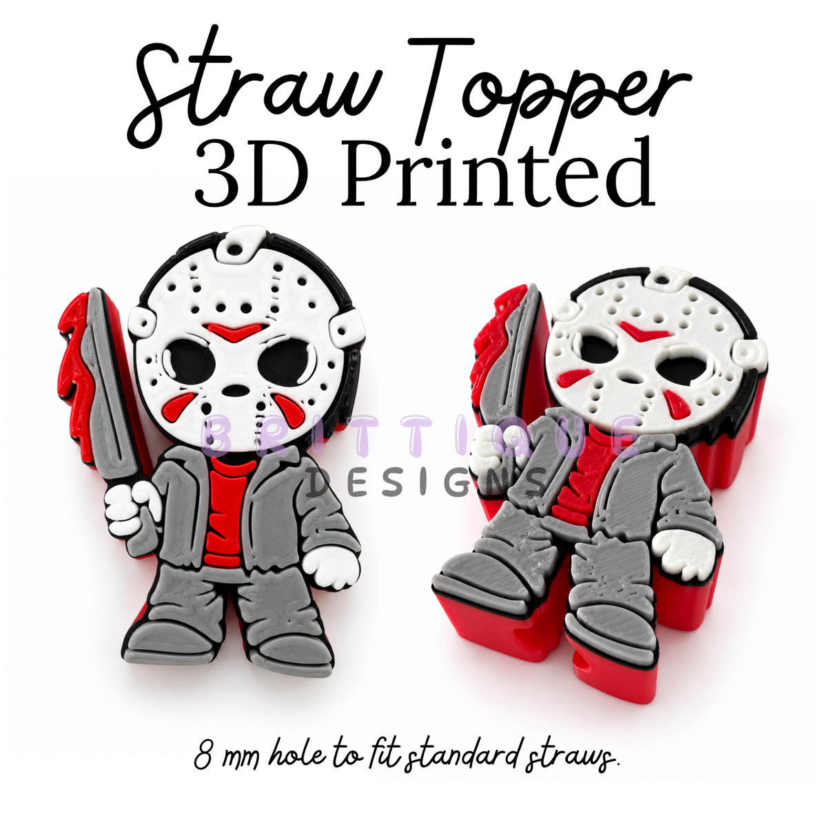 Straw Toppers | 3D Printed | 8mm Hole