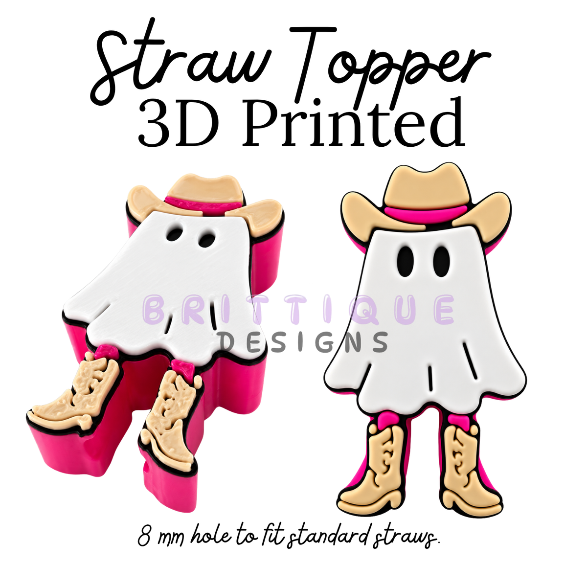 Straw Toppers | 3D Printed | 8mm Hole