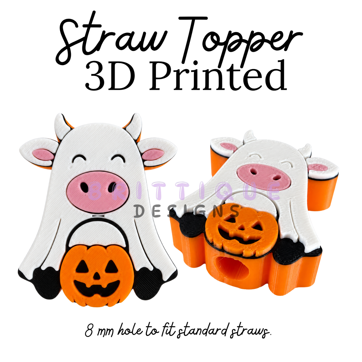 Straw Toppers | 3D Printed | 8mm Hole