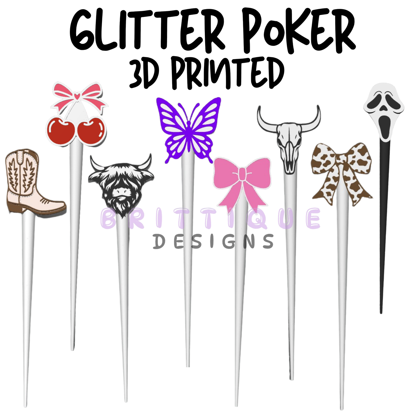 3D Printed Glitter Poker Tool