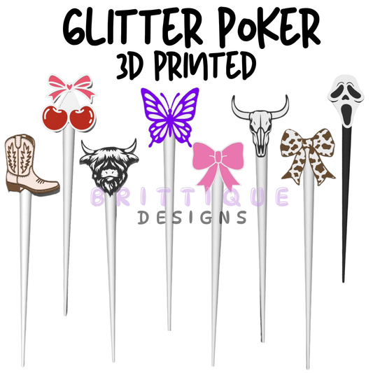 3D Printed Glitter Poker