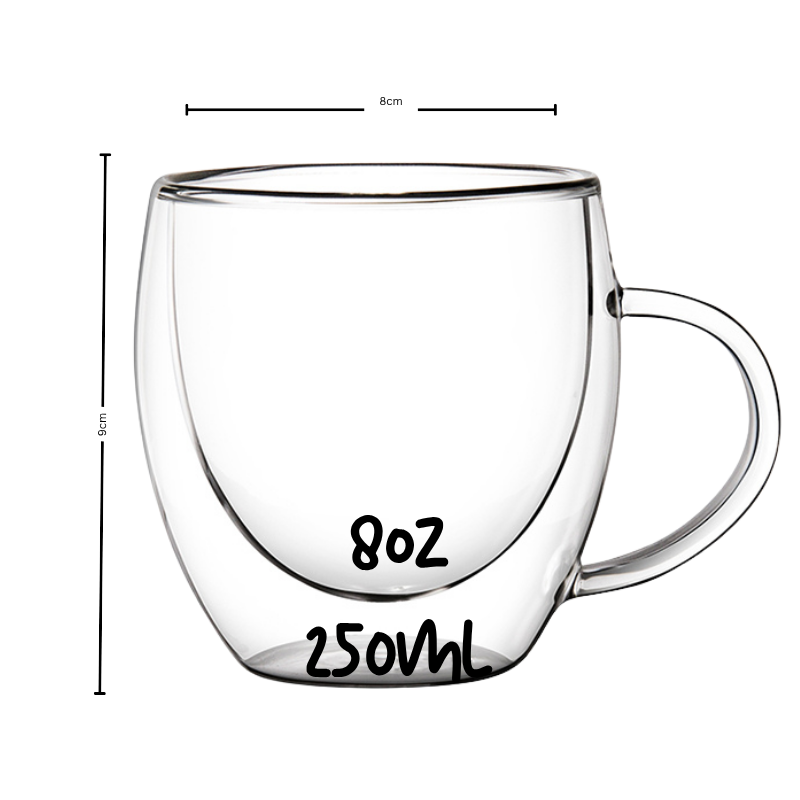 Glass Snowglobe Mug Blank | Hot & Cold Friendly