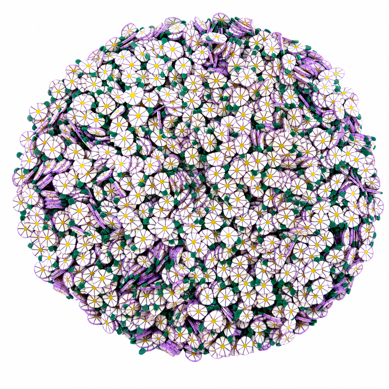 Purple Flower Sprinkles | Polymer Clay Pieces